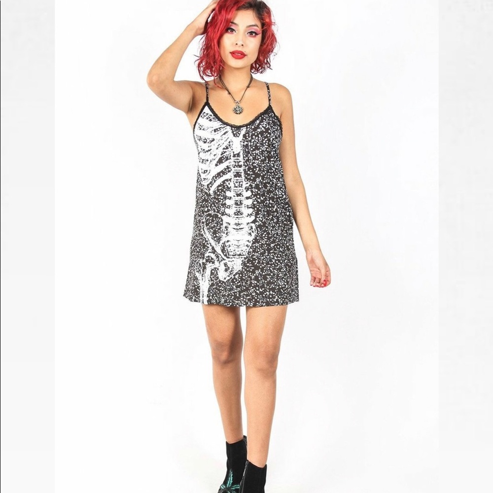 New Iron Fist Death Breadth Slip Dress S